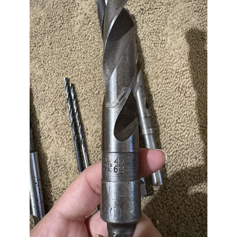 Lot Of 6 MORSE USA TWIST DRILL BIT MORSE TAPER 17/32‎ 47/64 18mm See Pictures
